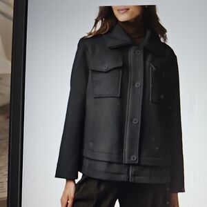 NTW Bernardo Wool -Blend Zip Front Utility Jacket XL Unique Shacket Edgy